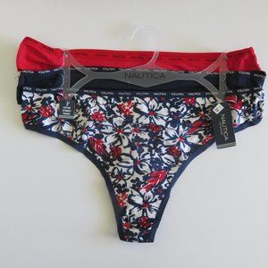 (#135) Nautica 3 Pack Cotton Spandex Thongs